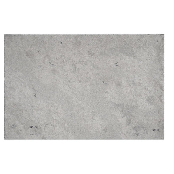 Imperio Grey 16x24 limestone antiqued gray concrete tile with textured surface