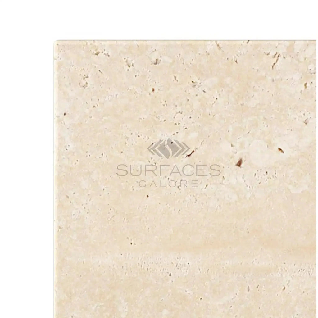 Beige Travertine tile from Ivory Light Travertine 12X12 Cross-Cut Tumbled collection