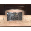 Metal tree wall art showcased on Ivory Light Travertine 12X12 Cross-Cut Tumbled