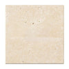 Ivory Light Travertine 12X12 Cross-Cut Tumbled Square Tile for elegant flooring design