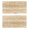 Two Ivory Travertine 12X24 tiles showcasing vein-cut, filled, and honed finish
