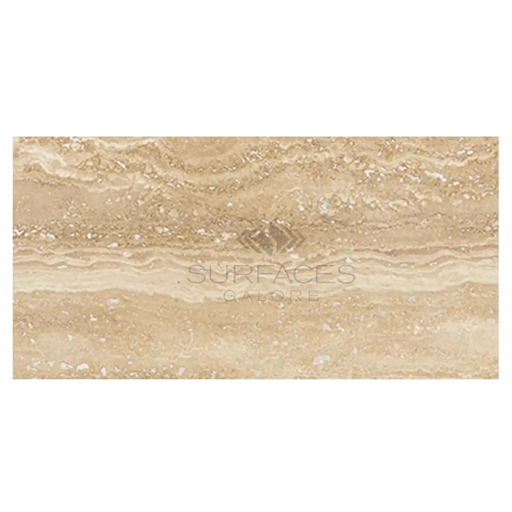 Beige Travertine Tile in Ivory Light Travertine 12X24 Vein-Cut Filled and Honed