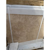 Ivory Travertine 18X18 Cross-Cut Filled and Honed with protective packaging displayed