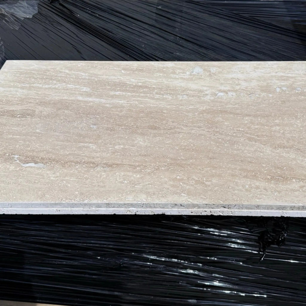 Ivory Light Travertine 18X36 Vein-Cut Rectangular Tile for elegant flooring design