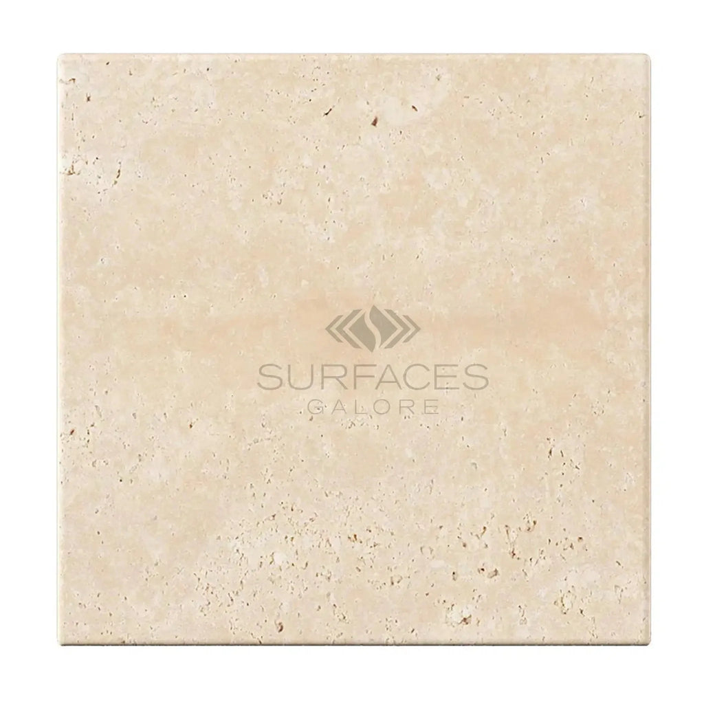 Ivory Light Travertine 24X24 Cross-Cut Tumbled Square Tile for elegant flooring solutions