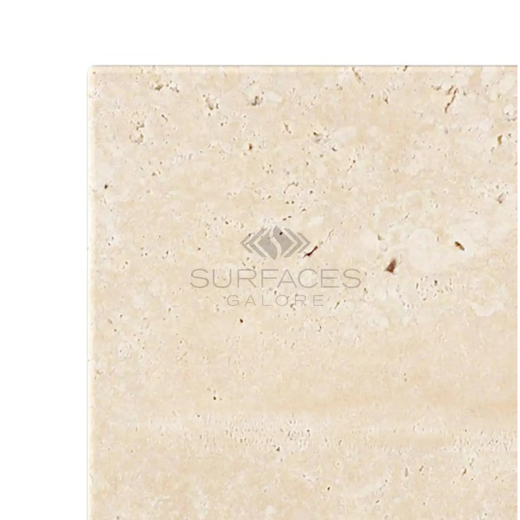 Ivory Light Travertine 24X24 Cross-Cut Tumbled showcasing beige travertine tile