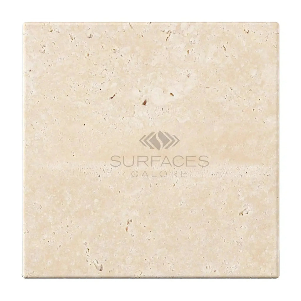 Ivory Light Travertine 24X24 Cross-Cut Tumbled Square Tile for elegant flooring