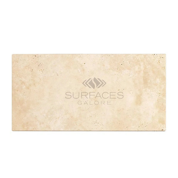 Rectangular Ivory Light Travertine 3X6 Cross-Cut Tumbled Tile for elegant flooring
