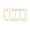 Ivory Travertine 4 Gang Rocker Light Switch Wall Plate for elegant home decor