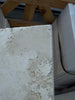 Textured light-colored stone block of Ivory Travertine 4 pcs Versailles Pattern Set