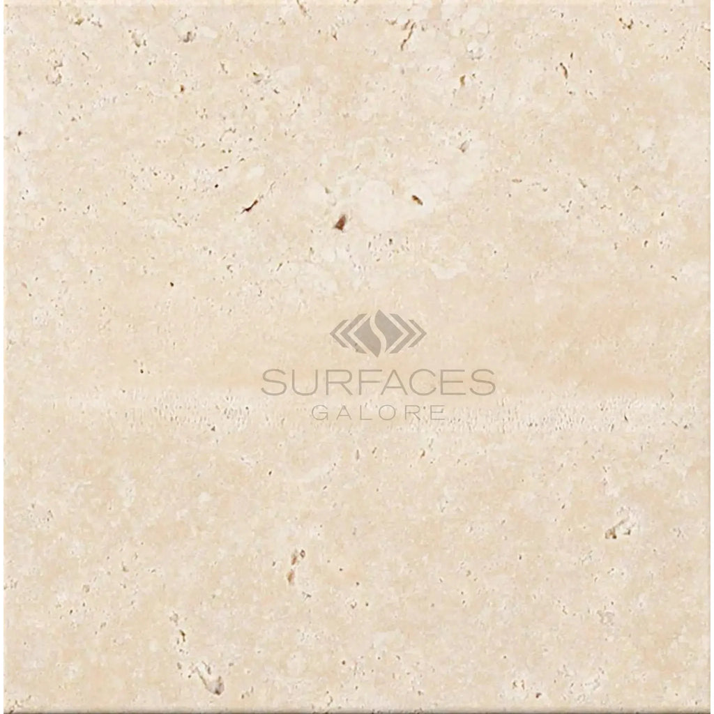 Beige Travertine tile showcased in Ivory Light Travertine 4X4 Cross-Cut Tumbled