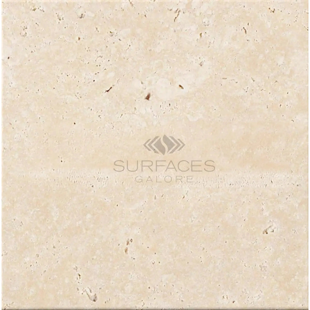Beige Travertine tile showcased in Ivory Light Travertine 4X4 Cross-Cut Tumbled