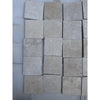 Square travertine tiles in Ivory Light a Tumbled Cross-Cut finish for flooring or walls