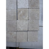 Square Ivory Light Travertine 4x4 Cross-Cut Tumbled Tiles for elegant flooring design