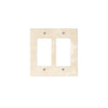 Ivory Travertine Double Rocker Switch Wall Plate for elegant home decor enhancement