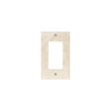 Ivory Travertine Single Rocker Light Switch Plate in Stone Design
