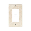 Beige marble light switch plate in Ivory Travertine Single Rocker Wall Plate design