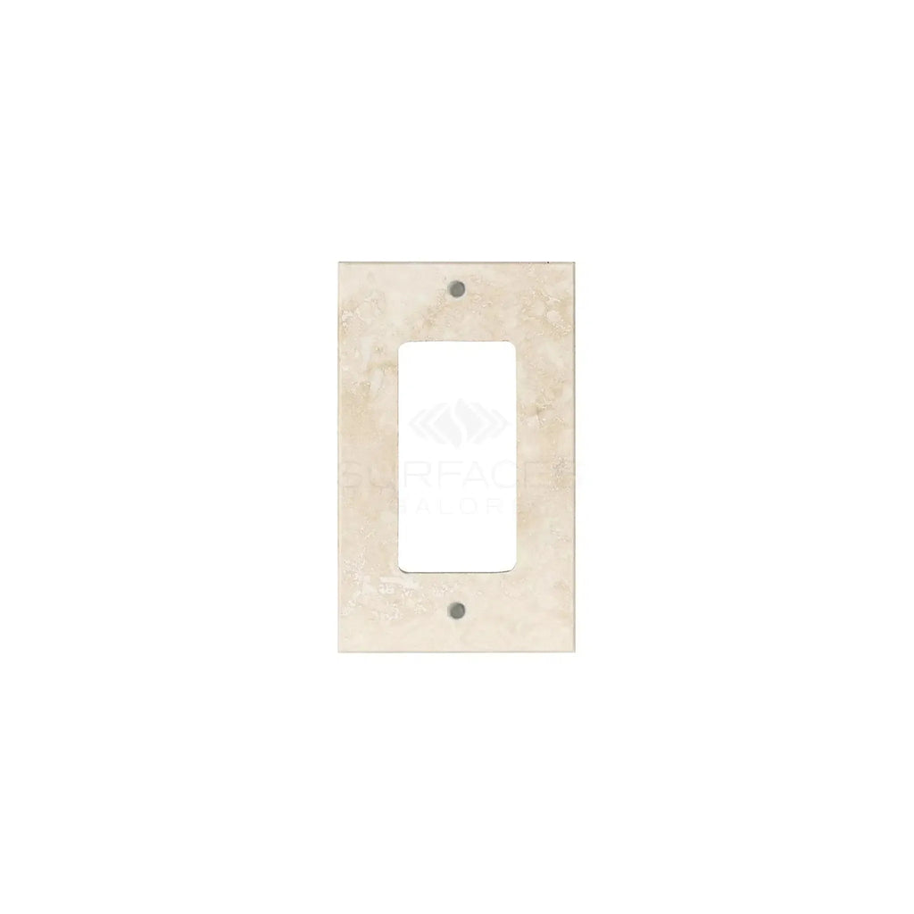 Light beige switch plate from Ivory (Light) Travertine Single ROCKER Plate Wall Plate