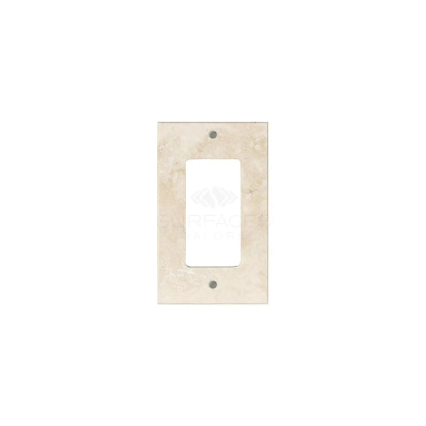 Light beige switch plate from Ivory (Light) Travertine Single ROCKER Plate Wall Plate