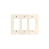 Ivory Travertine Triple Rocker Light Switch Wall Plate for a stylish home decor upgrade