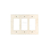 Ivory Travertine Triple Rocker Switch Wall Plate with elegant design and finish