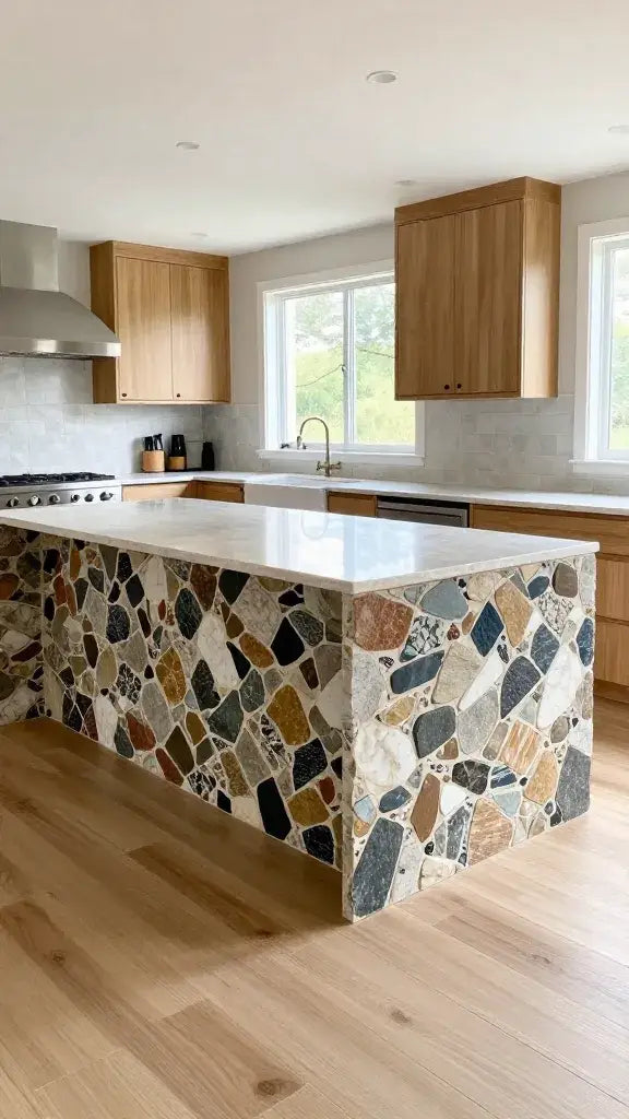 Mixed Stone Kitchen Island Sides