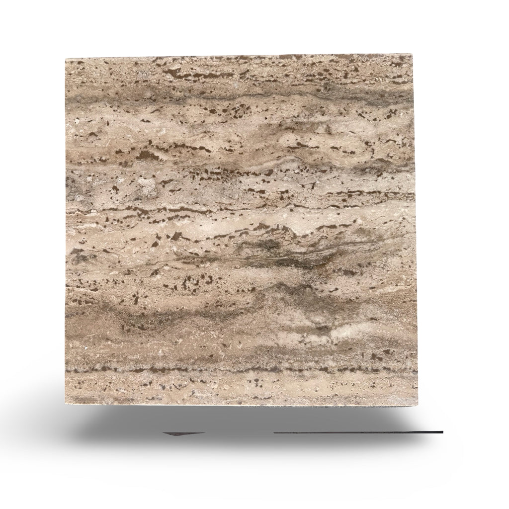 Legno D’Argento Striato Roman Silver Travertine 12X12 Vein-Cut Tile