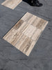 Beige and brown Legno D’Argento Striato Roman Silver Travertine 12x12 vein-cut tile
