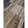 Gray beige Legno D’Argento Striato travertine 12x12 vein-cut tiles