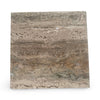 Legno D’Argento Striato Roman Silver Travertine 12x12 vein-cut tile in earthy tones