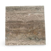 Legno D’Argento Striato Roman Silver Travertine 12x12 vein-cut tile in earthy tones