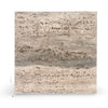 Legno D’Argento Striato Roman Silver Travertine 12x12 vein-cut tile with beige gray veining
