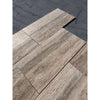 Legno D’Argento Striato beige gray travertine 12x24 vein-cut tile