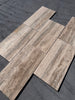 Beige and tan Roman Silver Travertine 12x24 vein-cut stone tiles