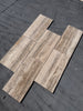 Legno DArgento Striato Roman Silver Travertine 12x24 Vein-Cut Tile with Beige Matte Finish