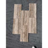 Legno D’Argento Striato beige brown veined travertine 12x24 tile