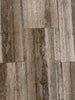 Gray and beige Roman Silver Travertine 18x36 vein-cut tiles with natural texture