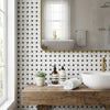 AI-generated shop-the-look image showing natural stone tile styled in a room setting