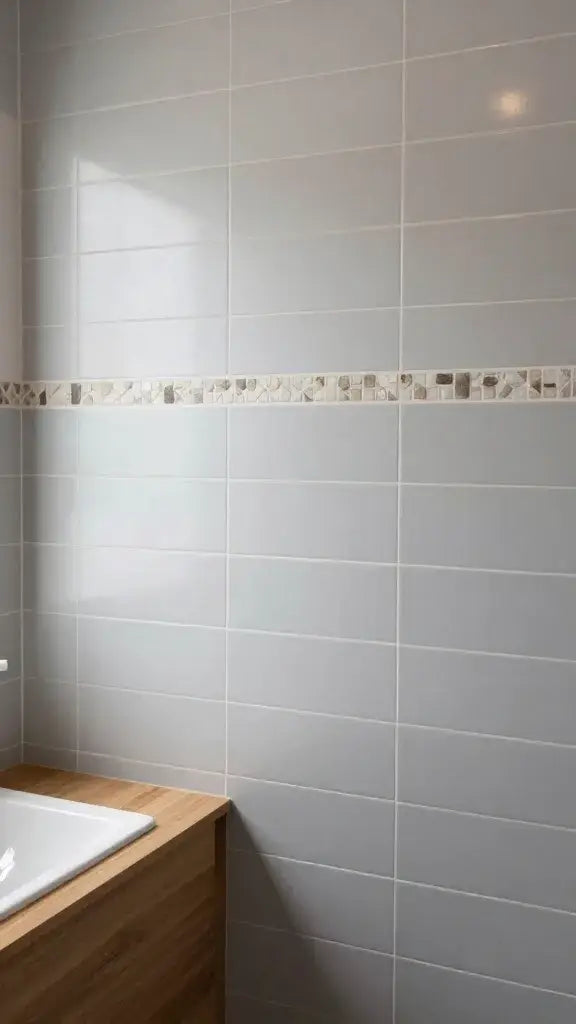 Subtle Border Trim for Plain Tile