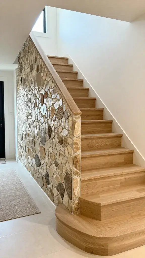 River Rock Stair Risers