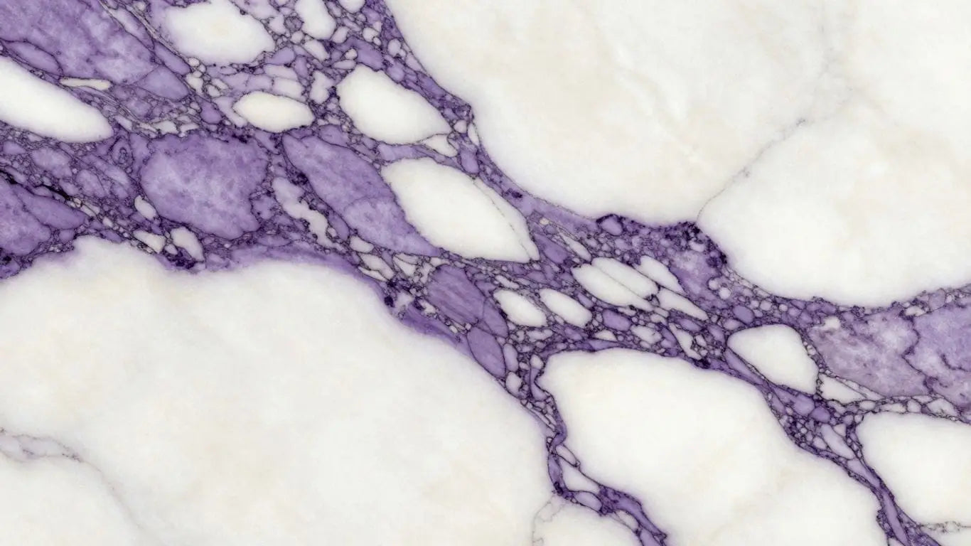 Calacatta Viola marble tiles with purple veining