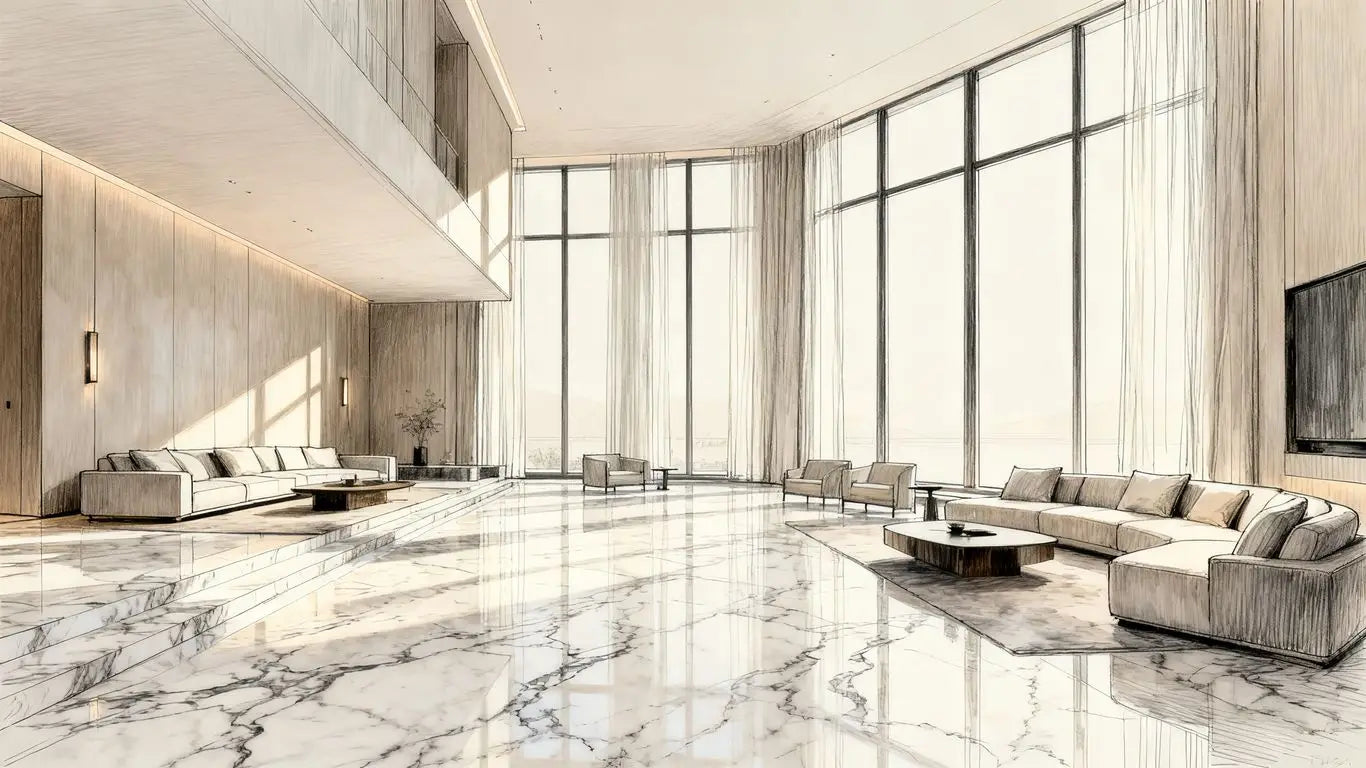 A refined marble interior room