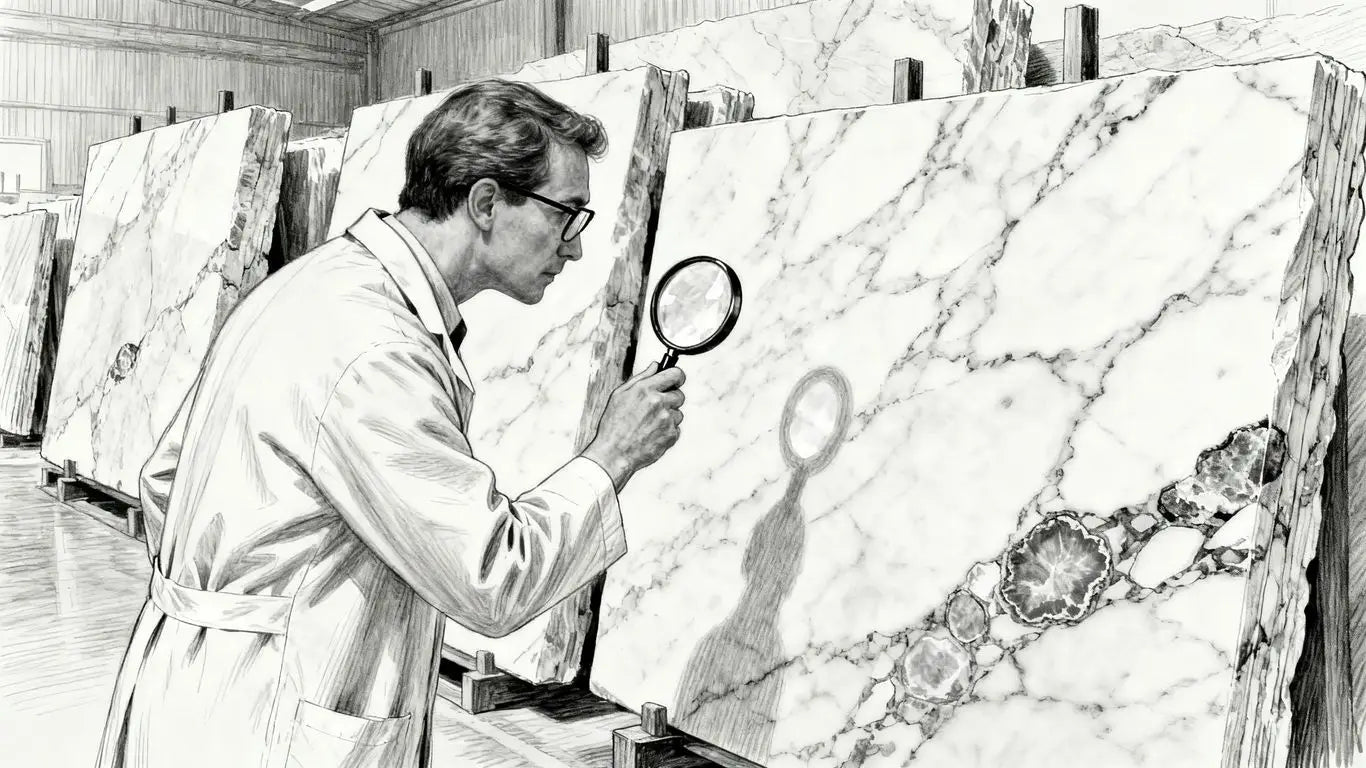 Professional stone handling and inspection