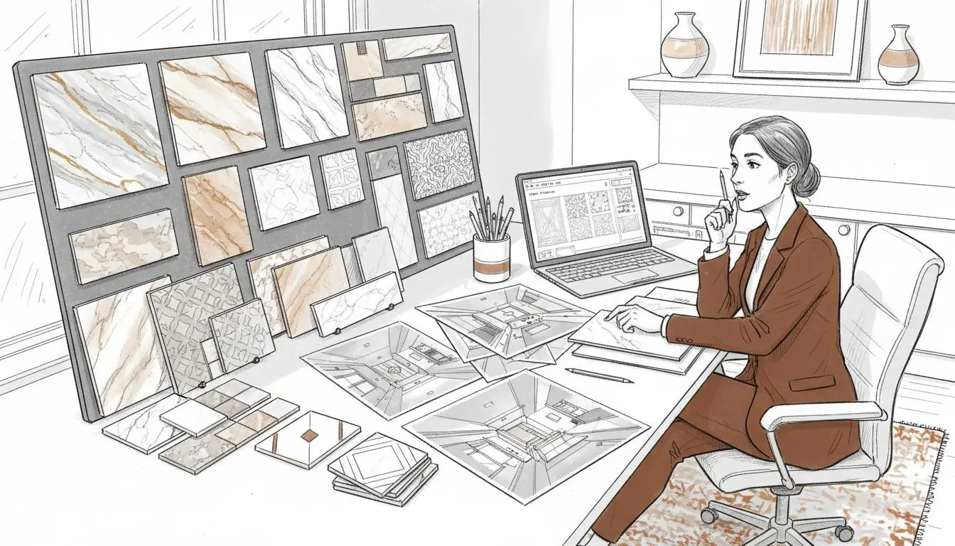 interior designer tile samples