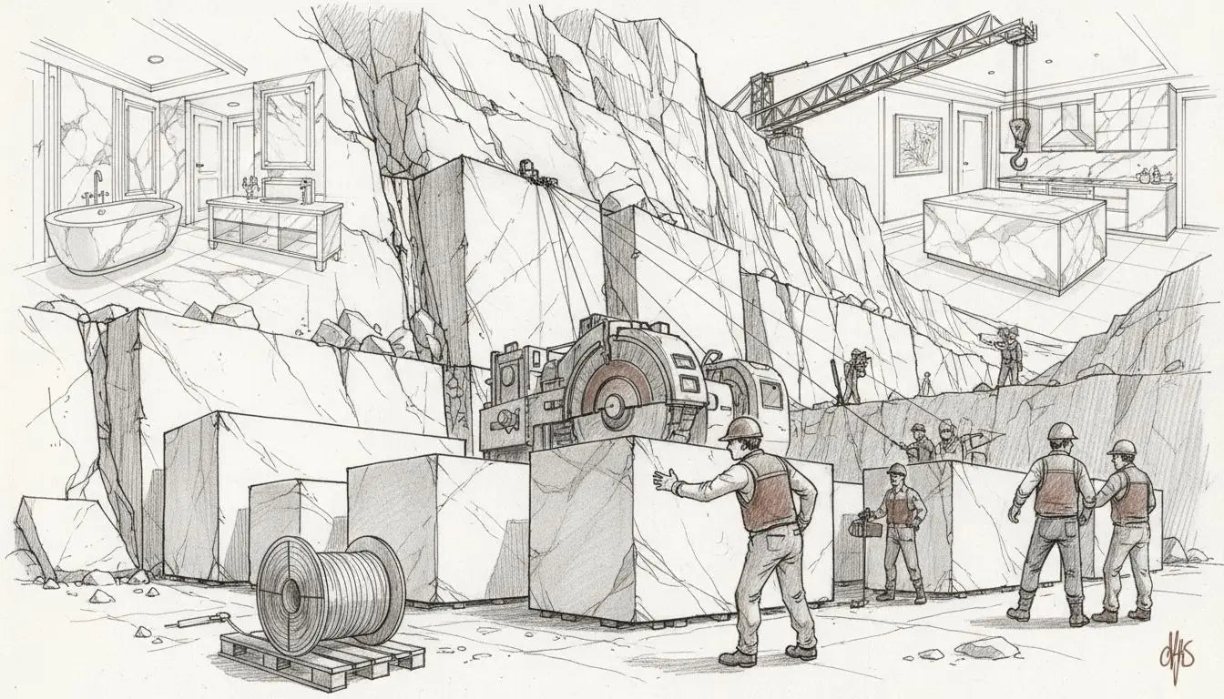 marble quarry extraction