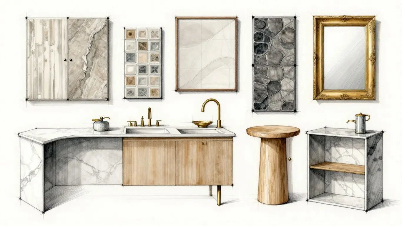 Sketch of specialty surfaces and accessories