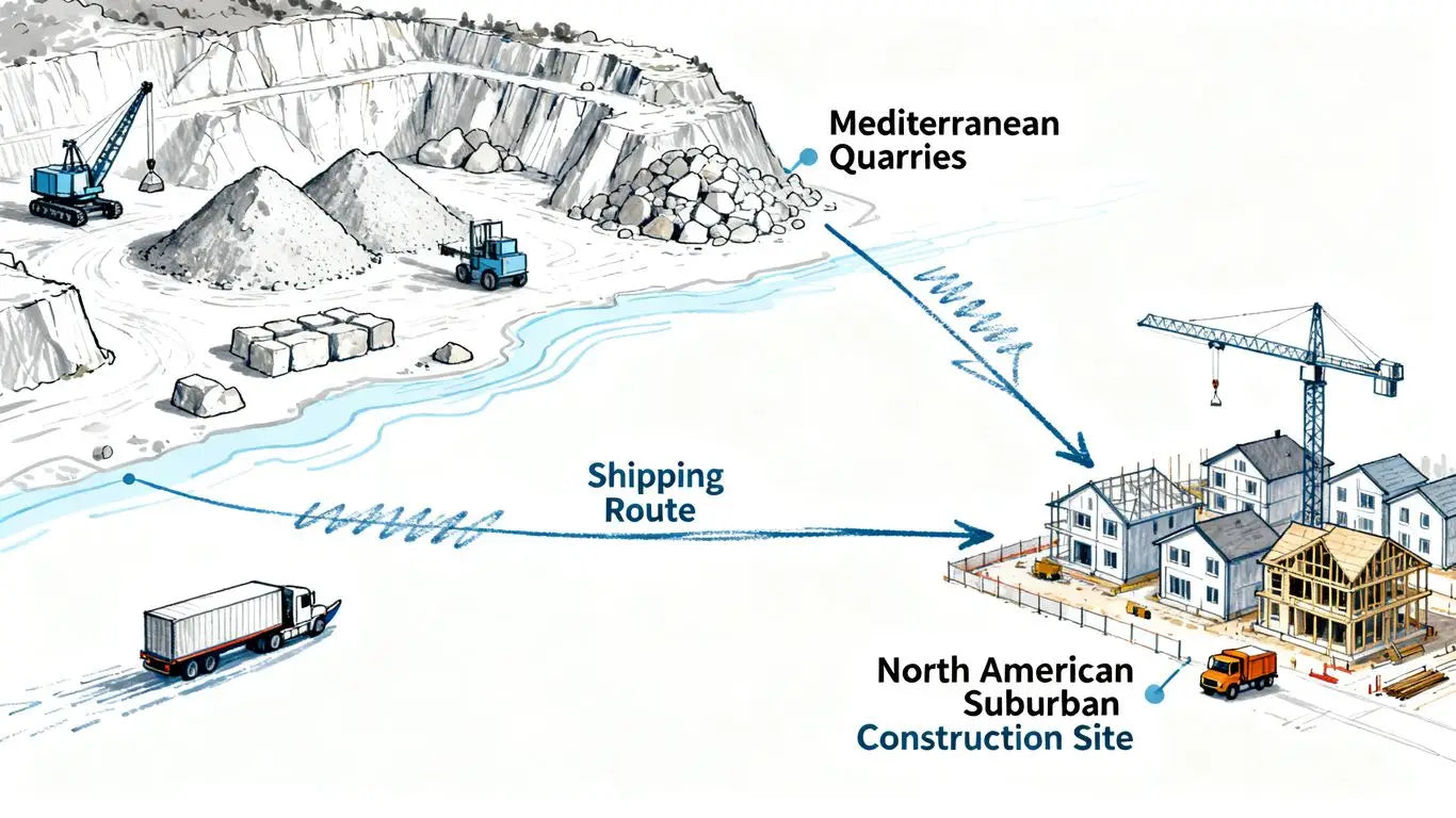 Direct import stone logistics and handling
