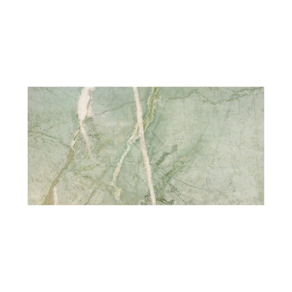 Ming Green 12X24 Marble Polished or Honed Green marble slab showcasing exquisite texture