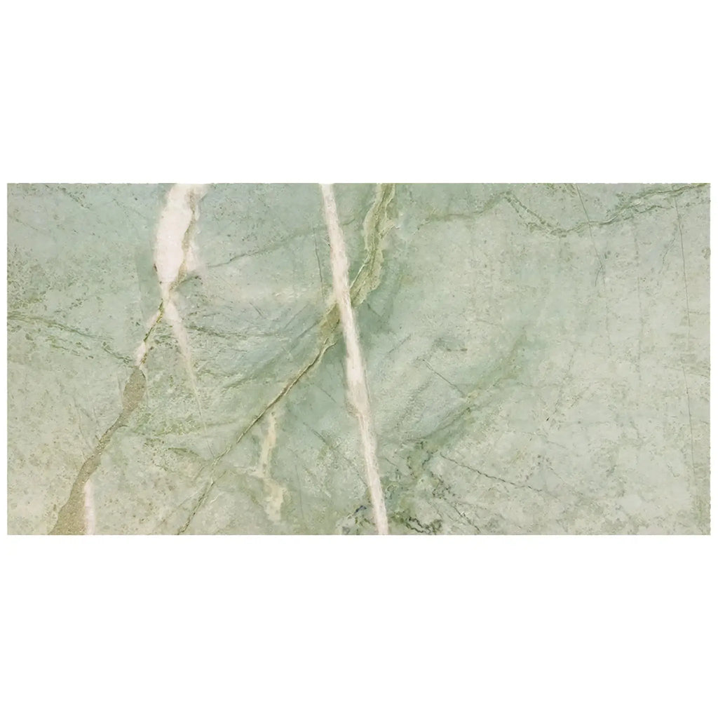 Green marble slab featuring Ming Green 12X24 Marble Polished or Honed finish