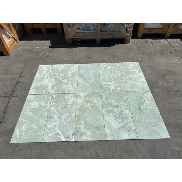 Green marble tiles in Ming Green 12X24 polished or honed finish for elegant flooring